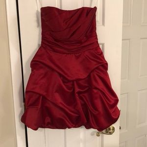 David’s bridal  little red satin dress
